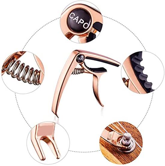 Эксклюзивный гитарный каподастр Tast One Touch Guitar Capo Акустическая гитара Электрогитара Capo Tast для электрогитары Фолк-гитара Укулеле Цинковый сплав [Amazon