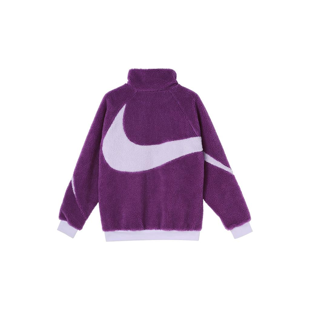 Nike Womens Big Swoosh Reversible Boa Jacket (Asia Sizing) Purple Men Outerwear BQ6546-570