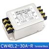 Single-Phase AC Two-Stage Power Filter CW4EL2-30A-R with 3A/6A/20A Terminal Block for PLC Variable Frequency Interference