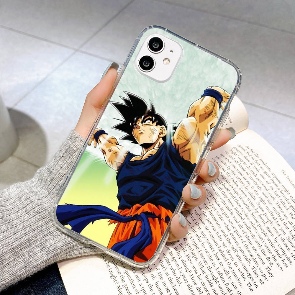 Чехол для Samsung A04 A14 A23 A34 A54 M23 M33 M52 M53 Realme 10 9 C30S C35 C55 VIVO Y02S Y21 Y51 X80 Pro Прозрачный чехол WI46 Dragon Ball Goku