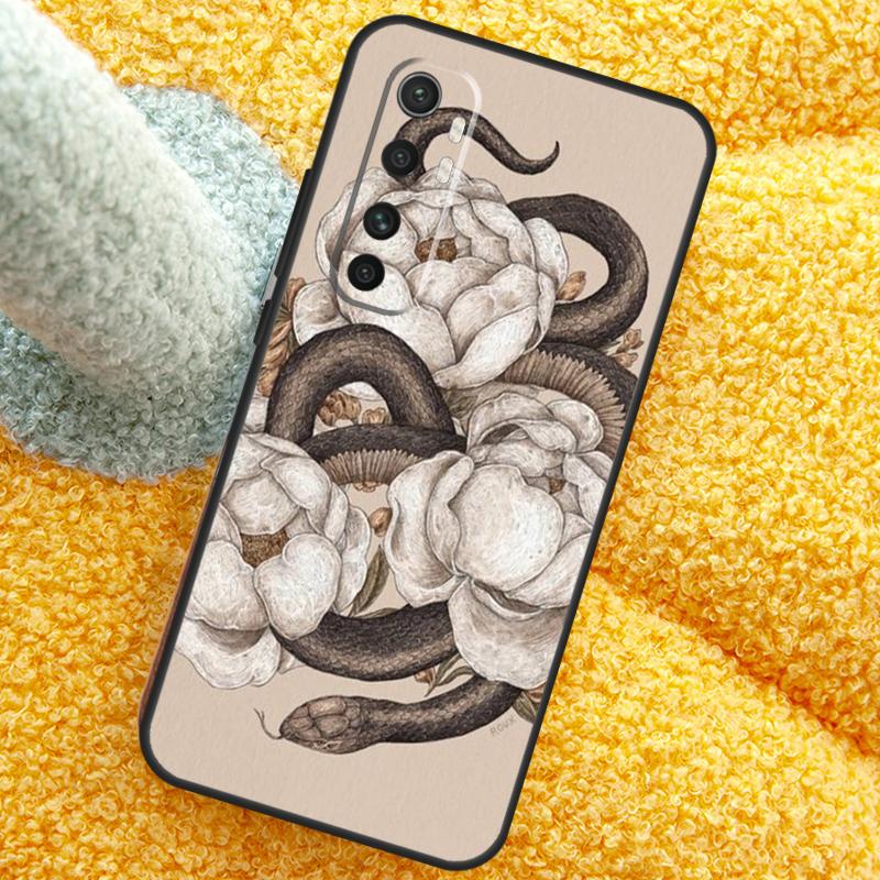 Чехол Змея и Папоротник Для Xiaomi 15 14 Ultra 13T 14T 15T 17 Pro Max Чехол Для POCO X7 F8 Pro X3 X5 X6 F5 F6 F7