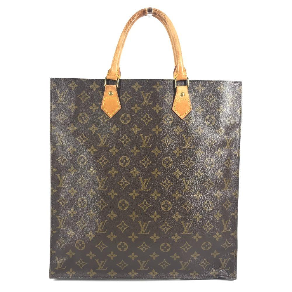 Louis Vuitton M51140 Monogram Sac Plat Tote Bag Vertical Tote Hand Bag