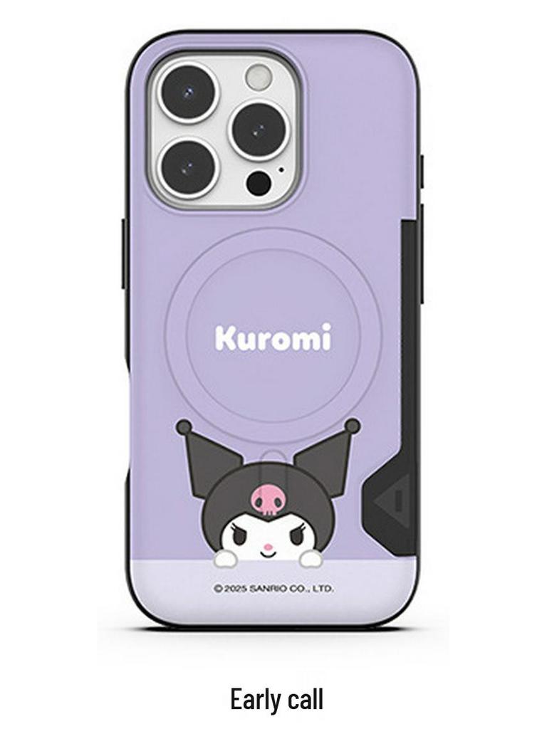 Магнитный защитный чехол Hello Kitty & Kuromi для iPhone 17 Pro Max со слотом для карт