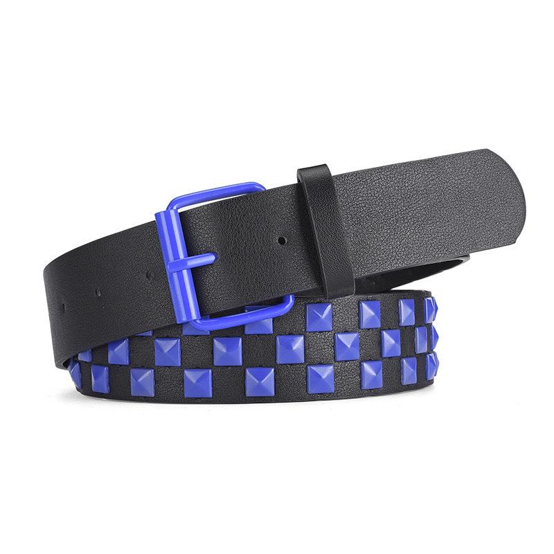 1Pcs Y2K Style Heavy Metal Waist Belt European and American Punk Rock Jeans Waist Belt Ladies Colorful Rivet Waist Belt Unisex