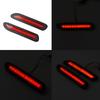 2 Pcs Red Lens LED Taillight Car Rear Bumper Reflector Brake Lights Universal