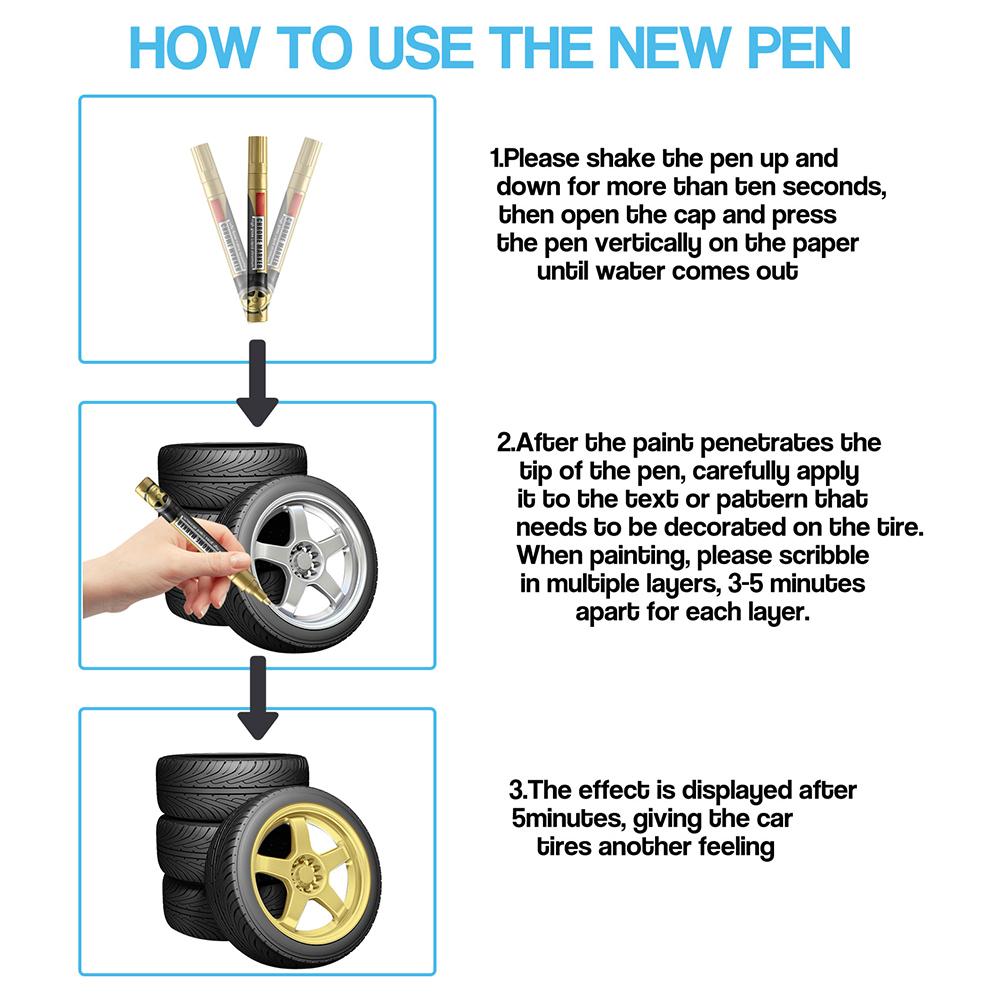 3 шт., средство для удаления царапин на краске автомобиля, маркер с глянцевым жидким хромом, хромированная маркерная ручка