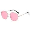 2025 children's sunglasses for male and female babies, oval shaped children's glasses New Straight Metal Sunglasses Metal