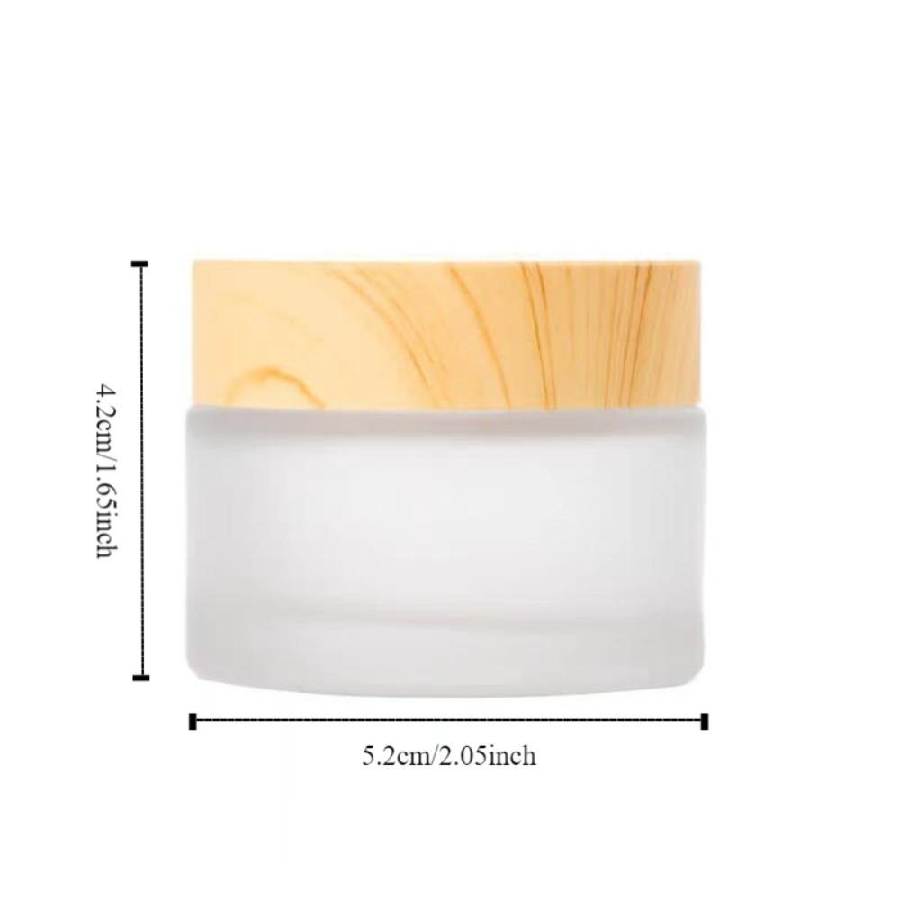 Screw Cap Frosted Glass Cream Jar Round Scrub Sub-bottling Portable Cream Bottle  for Makeup Vials