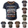 Men's Raglan T-shirt Retro Short Sleeve Round Neck Letter Printing Tops