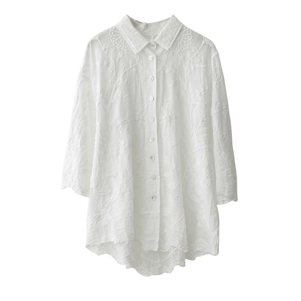 DIMANAF 2024 Новая летняя рубашка женская кружевная блузка с коротким рукавом базовые модные топы футболки повседневные свободные белые футболки