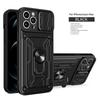 Подходит для IPhone17Pro Max Lijia Окно Нажимной Чехол для Мобильного Телефона Apple 12 Магнитное Кольцо Противоударный Защитный Чехол