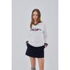 Goxo Golf Rubber Lettering Color Block Sweatshirt White