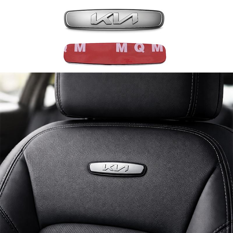 2pcs/1pair kia metal Car seat Emblem Car Internal Clips Console Decoration Badge Sticker Car Emblem styling Accessories rnqt40