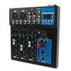 Sound Mixer Metal LCD Display 4 Channel Real Time Monitor Sound Mixing Console for DJ Studio Recording US Plug 110V