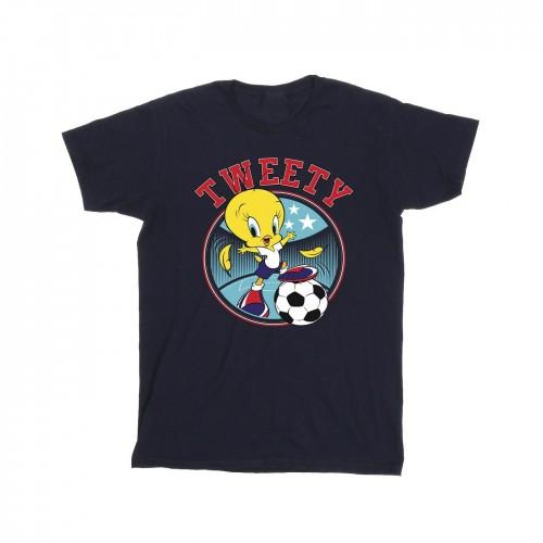 Looney Tunes Mens Tweety Football Circle T-Shirt