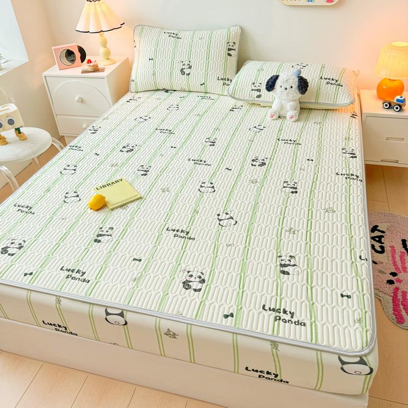 1 шт. латексный толстый стеганый наматрасник, летний дышащий крутой противоскользящий простынь на подкладке, милый чехол на кровать, наволочка в комплект не входит