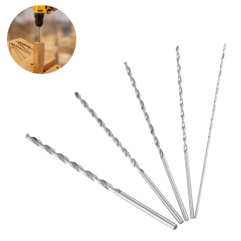 Набор из 5 сверл по металлу 200 мм прямой хвостовик сверхдлинный