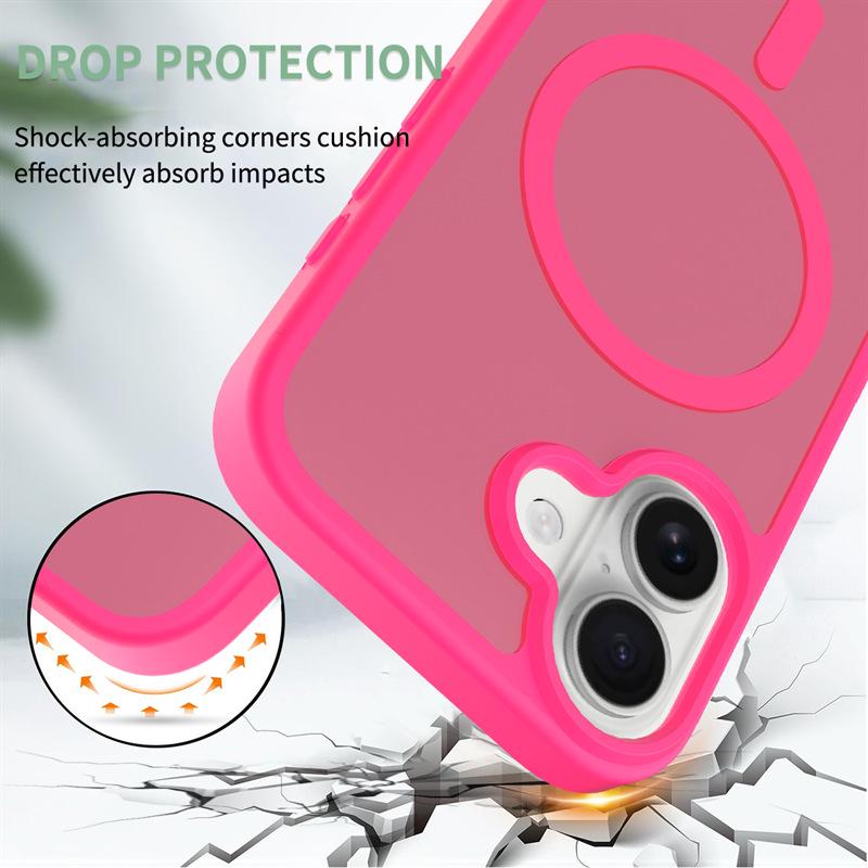 Магнитный матовый чехол для iPhone 17, Совместим с моделями iPhone 13, 14, 15, 16, 17