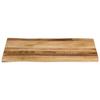 VidaXL Dessus de table bord vivant 80x60x3,8 cm bois de manguier brut, dessus de table en bois, dessus de table d'appoint, 370692