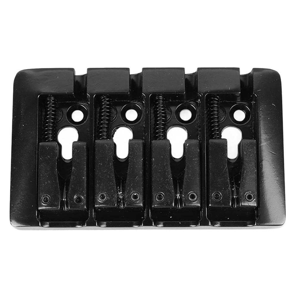 Black/Silver Bass Bridge L Shaped Electric Bass Accessory High Mass Bass Bridge For Electric Bass