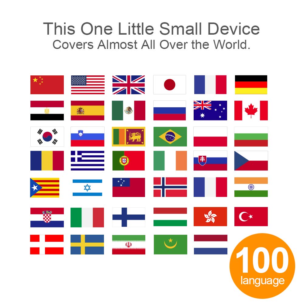 FFF SMART LIFE CONNECTED Голосовой мгновенный переводчик английского языка и поддерживает 180 переводчиков, Оффлайн, Перевод, Китайский, Страны, MAL-TR01SW