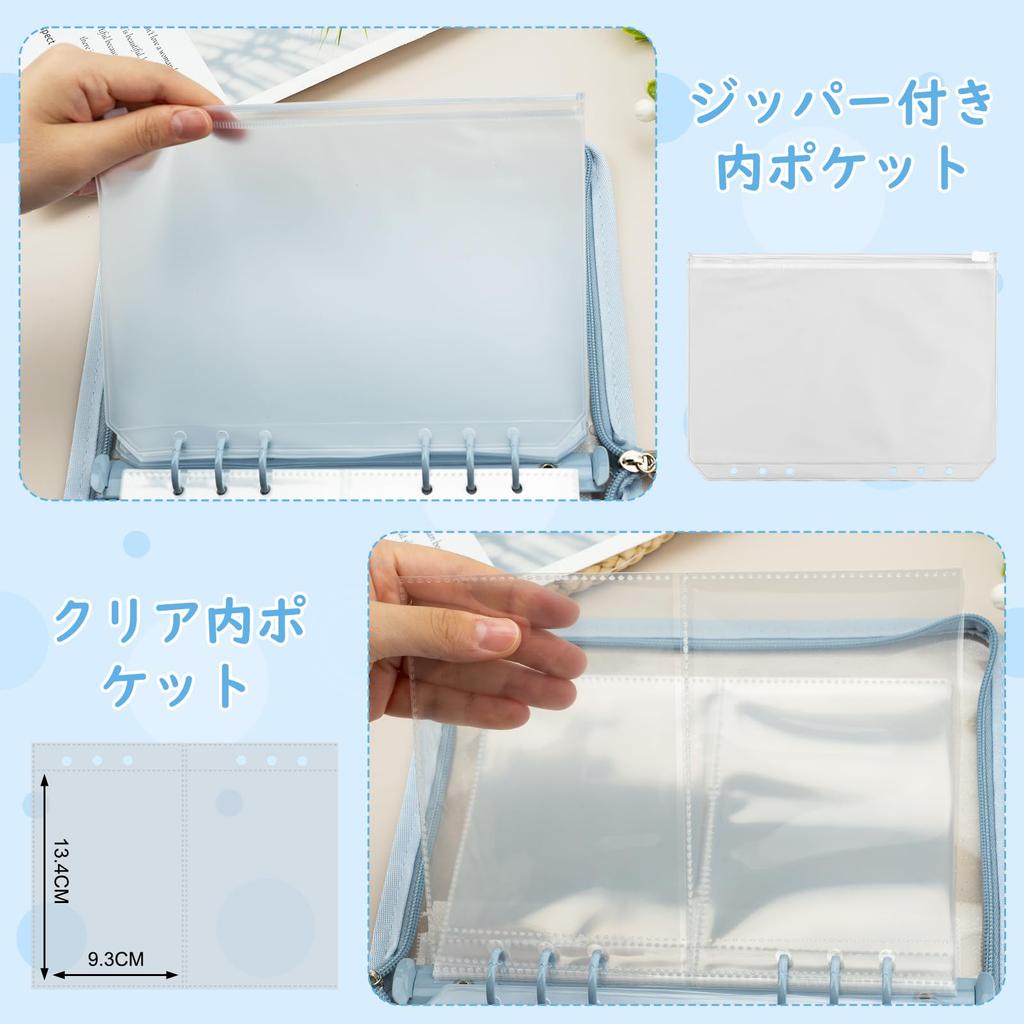 Fantasyon Axta Case Axta File Storage Instax Album Instax Book Collect Сменный файл A5 Цветной прозрачный съемный блокнот с 6 отверстиями и 20 вставками