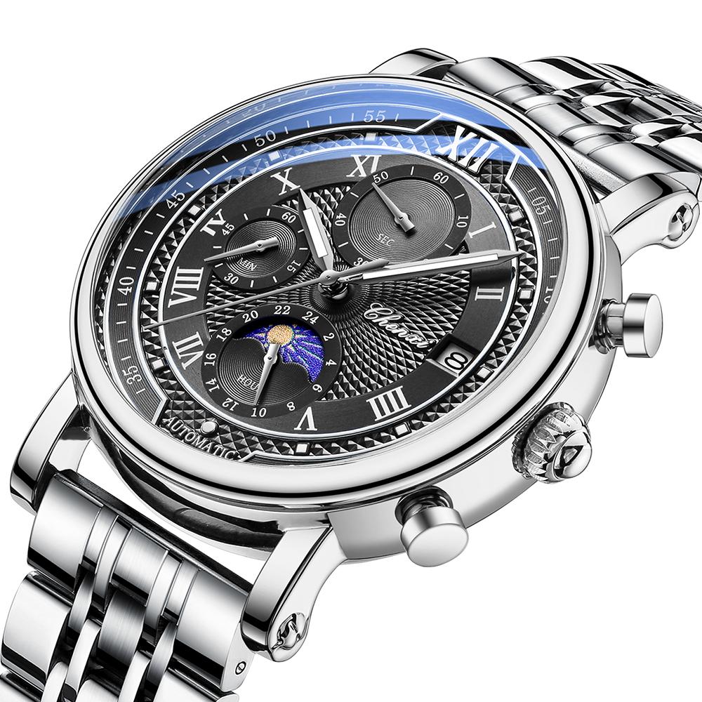 CHENXI NEW Men's Watch Luxury Fashion Chronograph Date Quartz Watches Business Casual Stainless Steel 44mm Clock Male