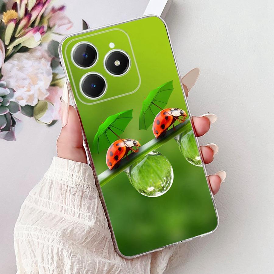 Для OPPO Realme C61 C63 Чехол C 61 RMX3939 Новый дизайн ТПУ Мягкий силикон Ударопрочный Coque Funda Для RealmeC63 C6 1 Чехол для телефона