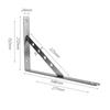 2Pcs Stainless Steel Triangle Bracket Wall Mounted Shelf Bookcase Support (14 )