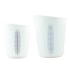 2Pcs Silicone Measuring Glass Set 250ml and 500ml Mixing Cups with Clear Graduations Disposable Laboratory Capacity Cups