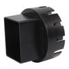 Downspout Adapter Plastic Drain Adapter Replacement Downpipe Converter Connector with Screws Black