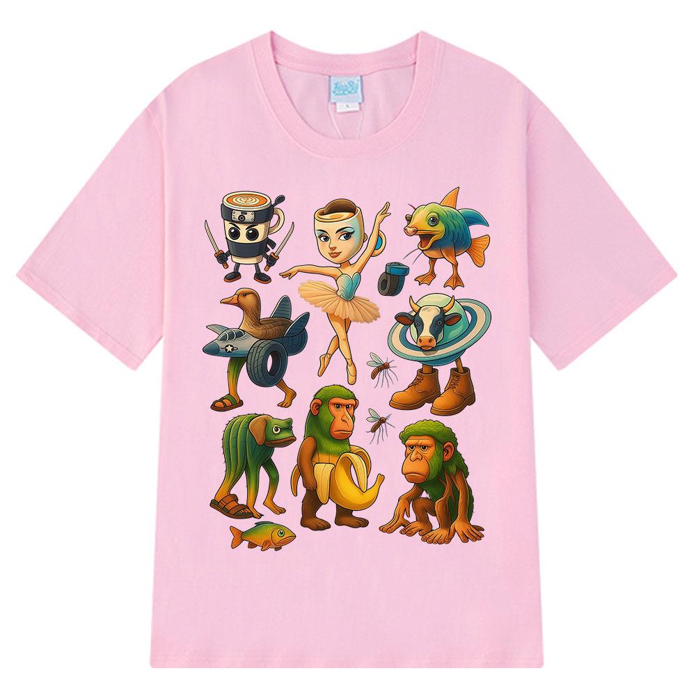 Italian Brainrot Funny Meme Graphic Tshirt Tralalero Tralala Tung Tung Tung Sahur Ballerina Capuchina Brr Brr Patapim T Shirts