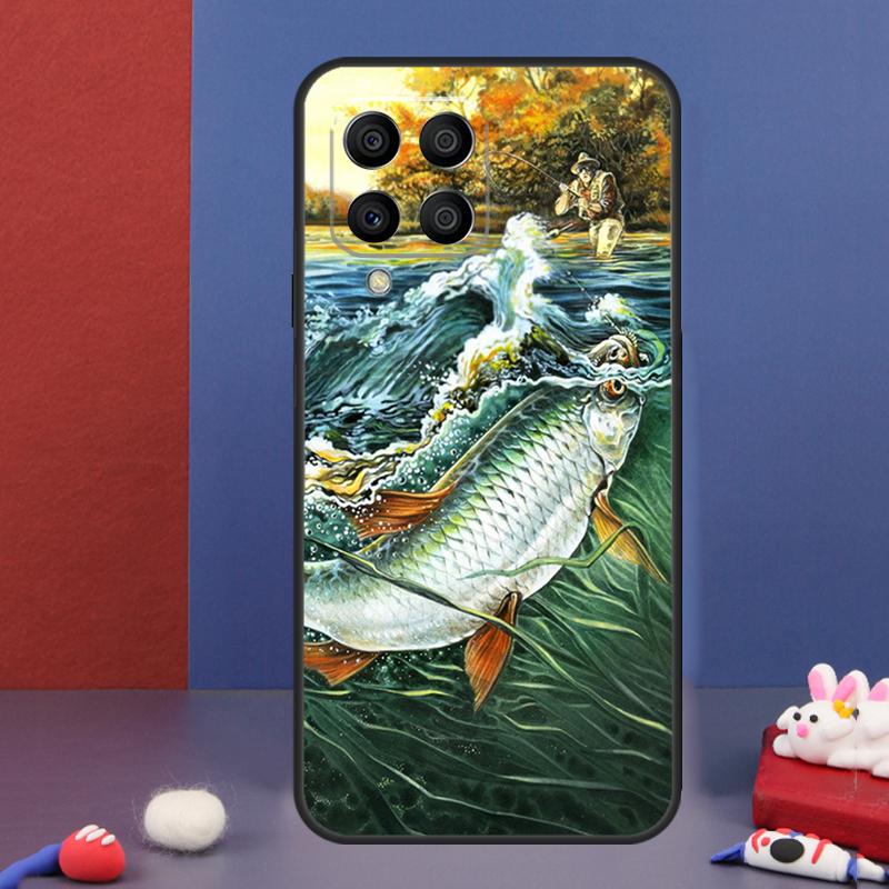 Fish Fishing Case For Samsung Galaxy M34 M14 M54 M13 M15 M36 M55 M35 M56 M16 M31 M11 M53 M12 M32 M52 M06
