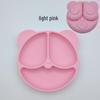 Silicone Bear Ears 3-Compartment Suction Plate for Kids