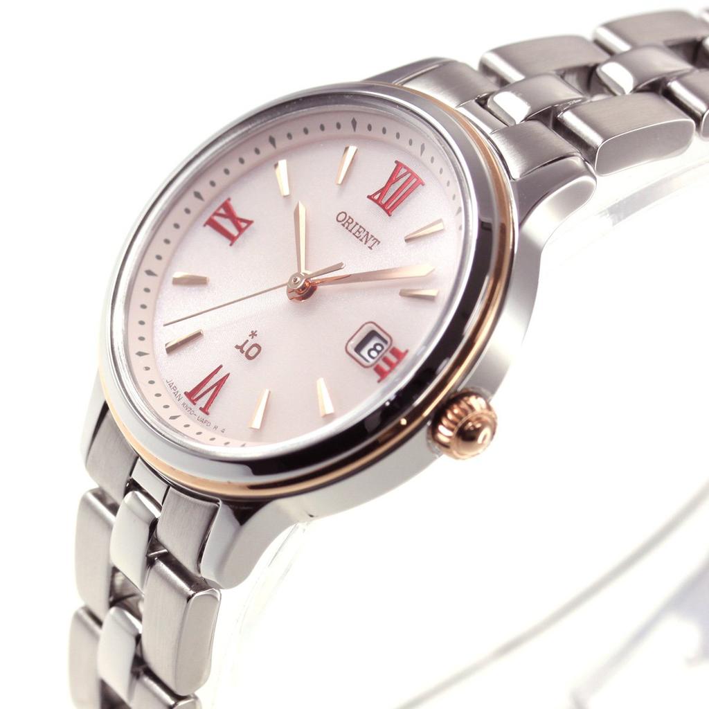 Orient iO SOLAR Solar Watch, Made in Japan, with Manufacturer's Warranty, RN-WG0006P, Women's, Pink