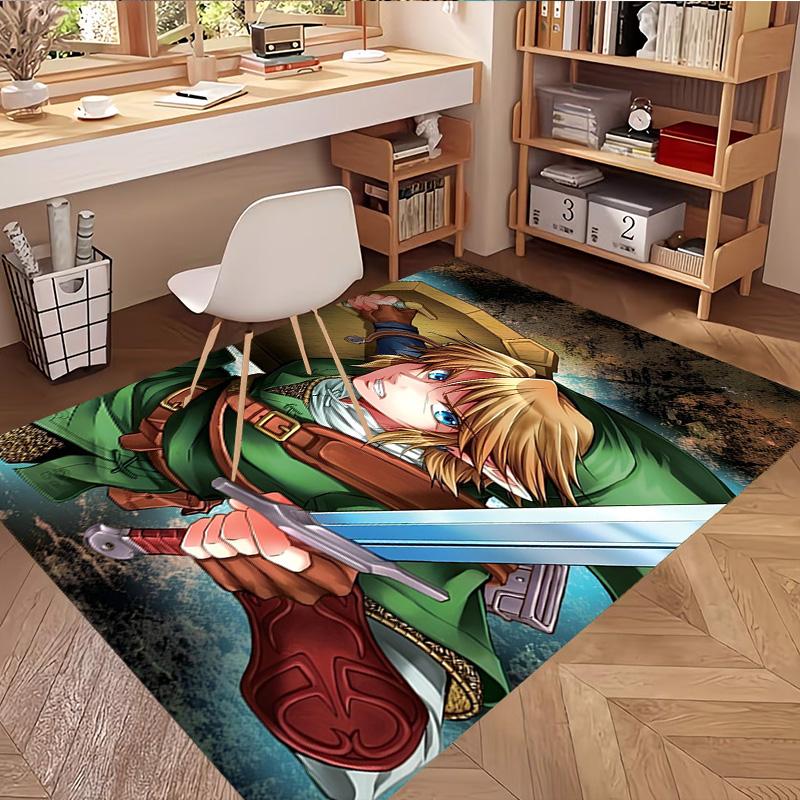 The Legend of Zelda Print Rug, Washable Floor Carpet, For Entryway Dorm Laundry Room Office Study, Home Decor Birthday Christmas Gift