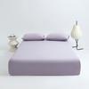 Solid Nylon Cooling Fitted Sheet Set Naked Sleep Summer Skin-Friendly Sheets with Pillowcases Anti-Skid Comfortable Home Textile