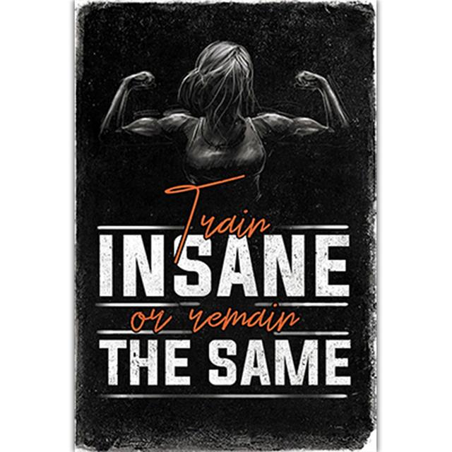 Мотивационная цитата о бодибилдинге Шелковый холст Картины для спортзала Фитнес Спорт Постер и печать Настенная картина для домашнего декора Без рамки