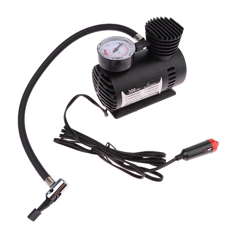 Portable 12V 300psi Mini Air Compressor Pump Tire Tyre Inflator 15LPM Quickly Inflate Car Tyre Inflator Auto Pump Set