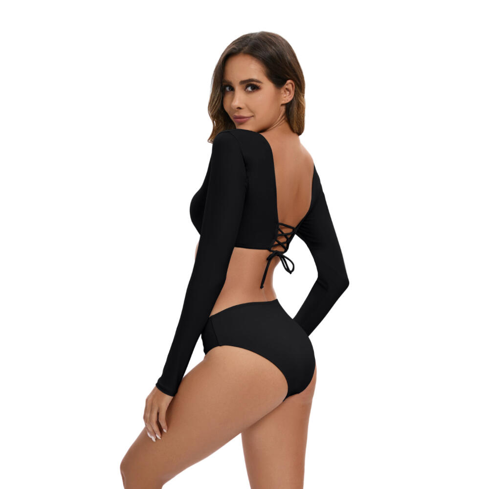 Раздельный гидрокостюм с длинным рукавом для серфинга, солнцезащитный женский купальник, костюм для дайвинга в горячих источниках, сексуальный купальник