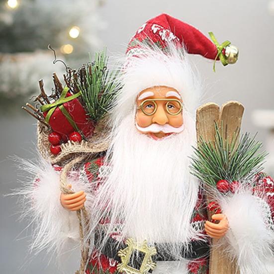 Санта Рождественское украшение 12-дюймовая фигурка ручной работы для елки, каминной полки, классический праздничный коллекционный подарок, рождественский праздничный настольный декор