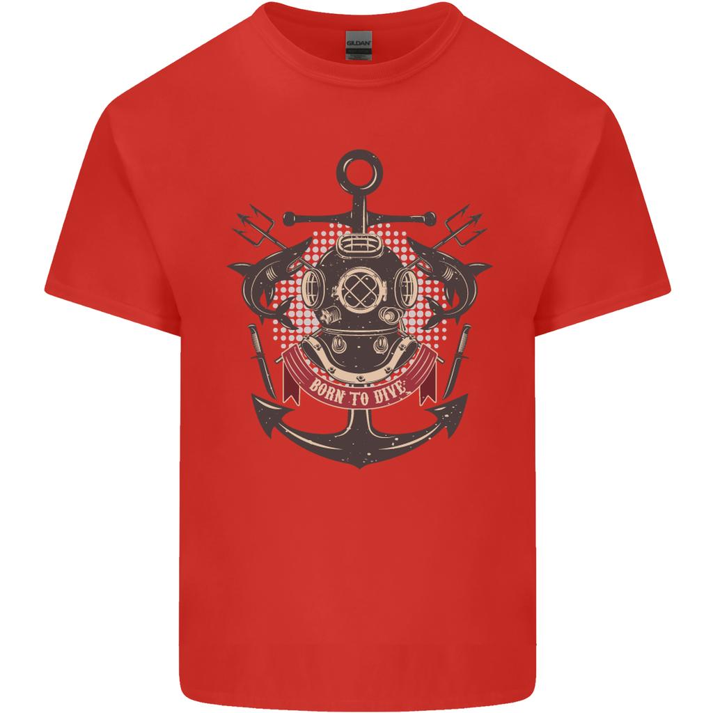 Born to Dive Scuba Diving Diver Unisexs Light Cotton TShirt