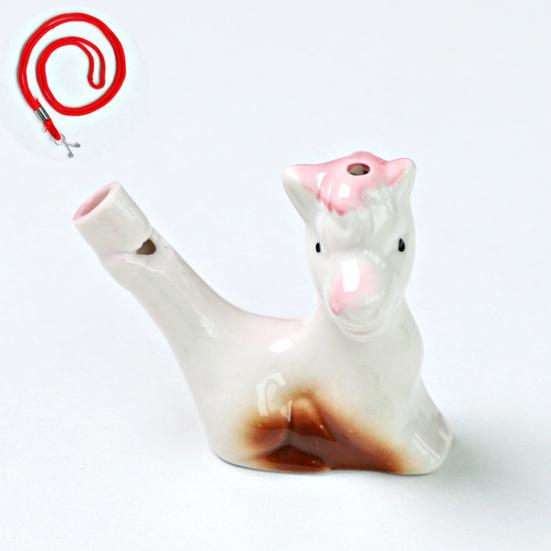 Мини Керамический Свисток Водяная Птичка Милые Животные Китайского Зодиака Шумоиздатель с Подвесным Шнурком Имитирует Пение Птиц Свисток Детская Игрушка для Ванны