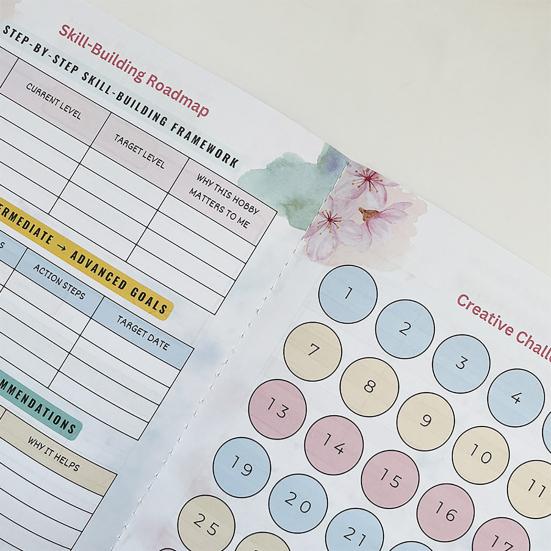 Рабочая тетрадь «Хобби и благополучие» на 2026 год для женщин, 12-месячный журнал с руководством, мотивационный подарок для саморазвития и постановки целей