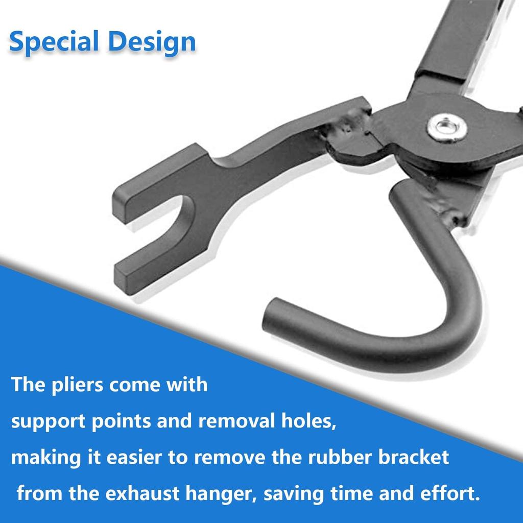 Exhaust Hanger Removal Tool,Rubber Bracket And Exhaust Hanger Separation Exhaust Pliers,Compatible With All Exhaust Rubber Hangers