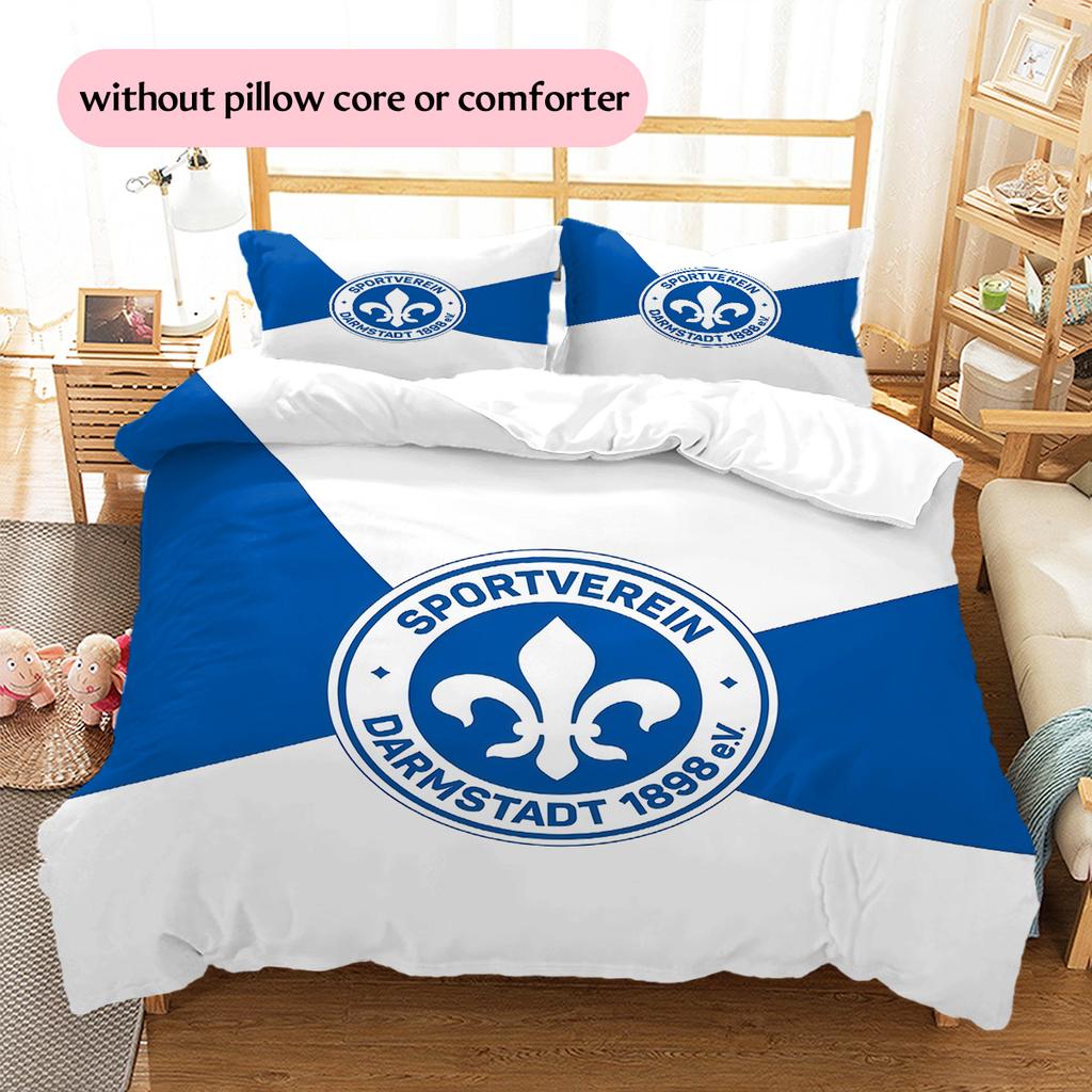 SV Darmstadt 98 Pattern Bedding Quilt Set Home Decoration Gift (1 * duvet cover + 2 * pillowcase without core)