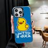 Funny Cute Cartoon Duck Soft Phone Case for iPhone 15 16 17 Pro Max 17Air 16E 14 Plus 13 12 Mini Shockproof Cover Back Shell