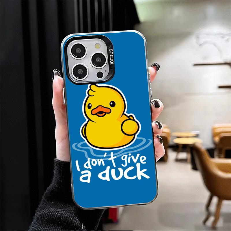 Funny Cute Cartoon Duck Soft Phone Case for iPhone 15 16 17 Pro Max 17Air 16E 14 Plus 13 12 Mini Shockproof Cover Back Shell