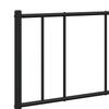 Metal Bed Frame with Headboard and Footboard Black 120 x 190 cm