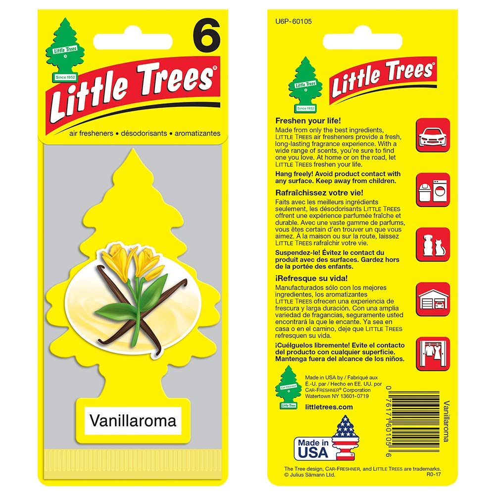 Освежитель воздуха Little Tree [Ванильный аромат 6 шт.] Отличный выгодный набор из